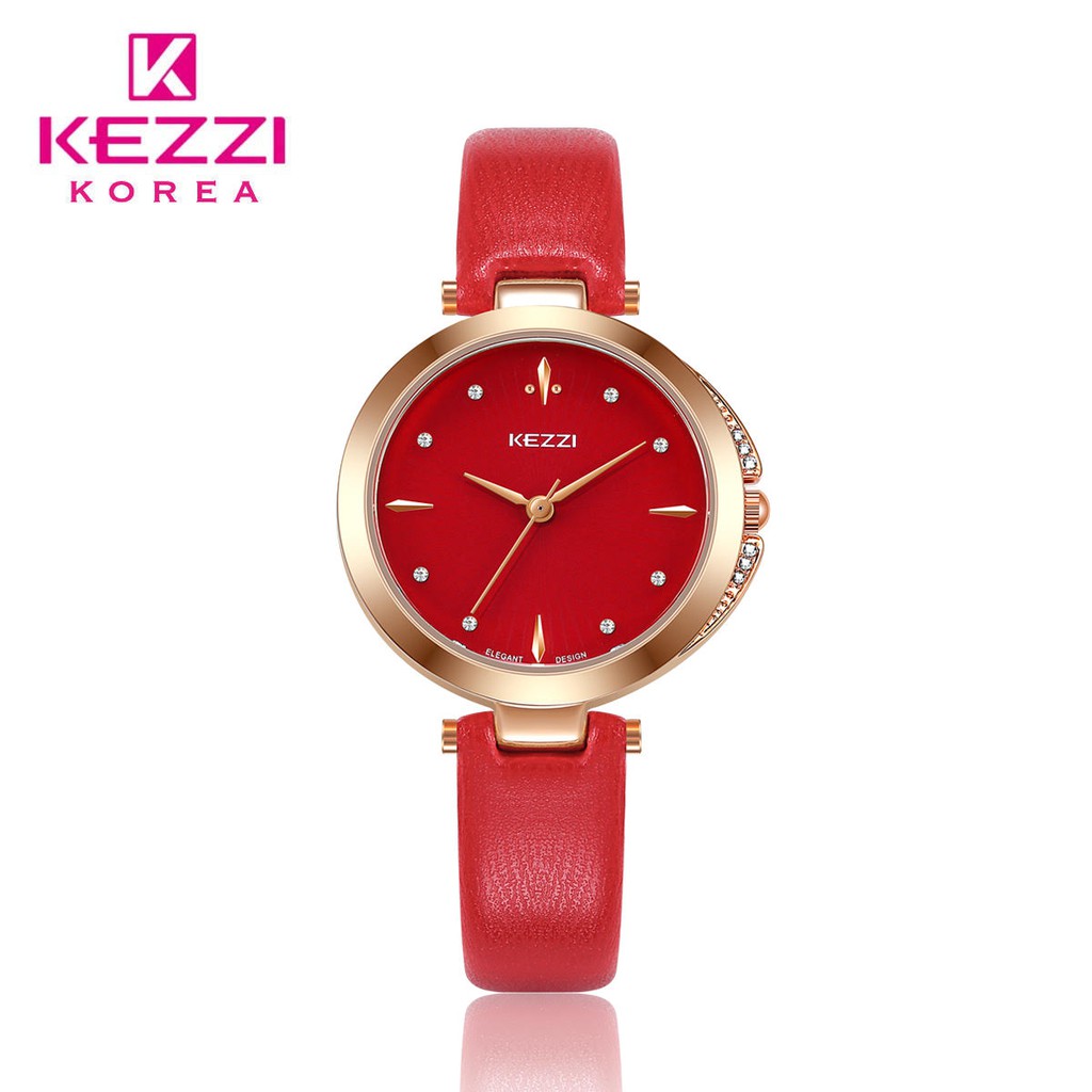 Kezzi Korea 1952 Merah - Jam Tangan Fashion Wanita - Model Analog