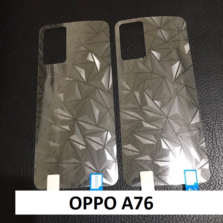 OPPO A78 5G A1K A16e A16K A96 A55 A76 A95 A74 4G A74 5G ANTI GORES BELAKANG SKIN DIAMOND, GARSKIN MOTIF 3D SPIRAL DIAMOND ANTI JAMUR PELINDUNG BELAKANG FULL COVER ANTI JAMURAN