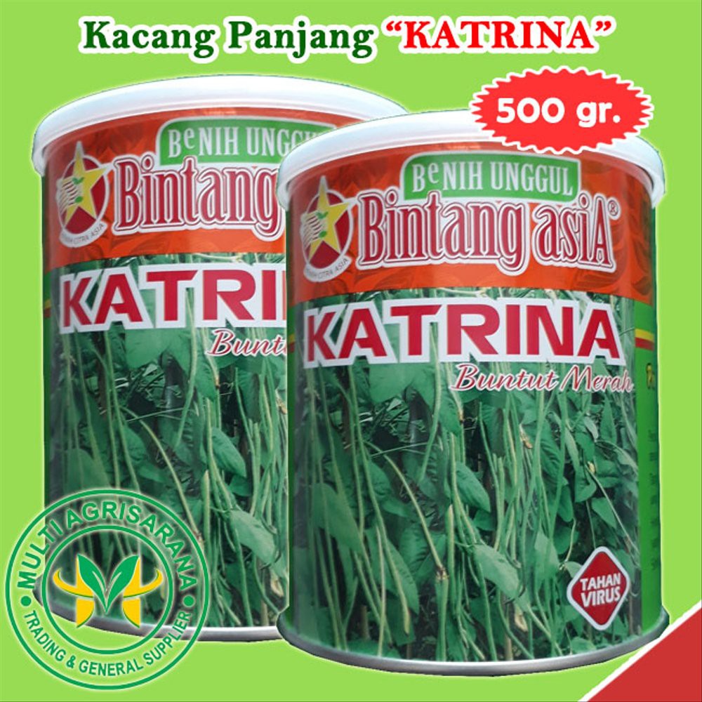 Benih Bibit Kacang Panjang KATRINA - Buntut Merah - Tahan Virus