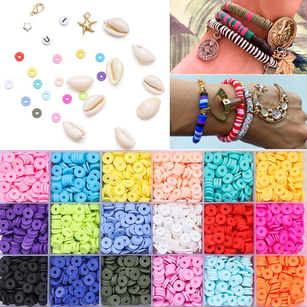 Preva 4800pcs Set Liontin Polymer Clay Bulat Flat Untuk Membuat Perhiasan DIY