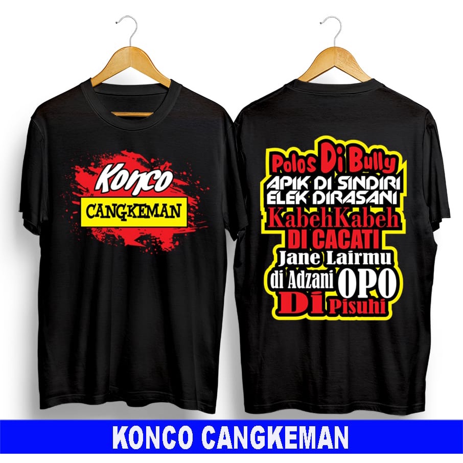Kaos murah Kaos distro murah baju  distro pria t-shirt murah combed30s konco hitam