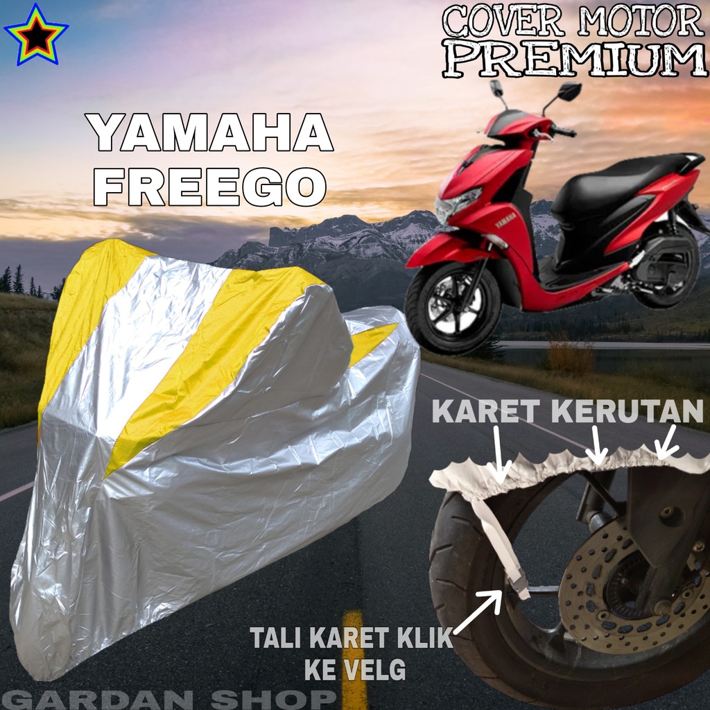 Sarung Motor YAMAHA FREEGO Silver KUNING body Cover Yamaha PREMIUM