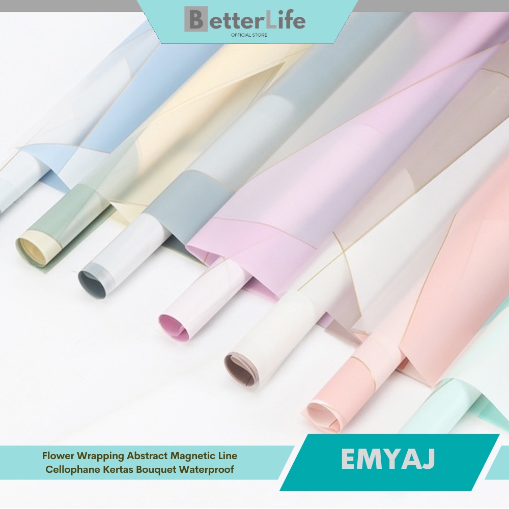 

Better Life - [5 LEMBAR] Flower Wrapping Abstract Magnetic Line Cellophane Kertas Bouquet Waterproof - EMYAJ