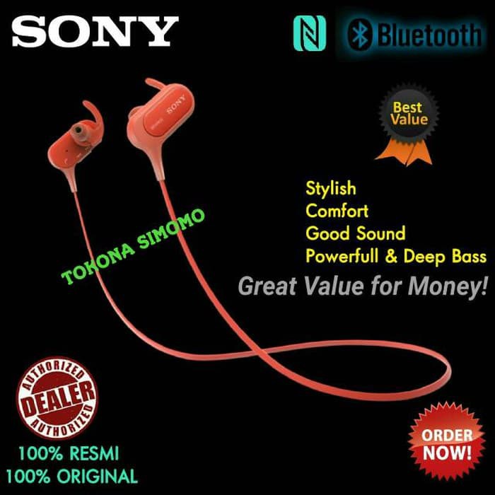 PROMO SONY MDR XB50BS Wireless In-Ear Sports Headphone Original MURAH