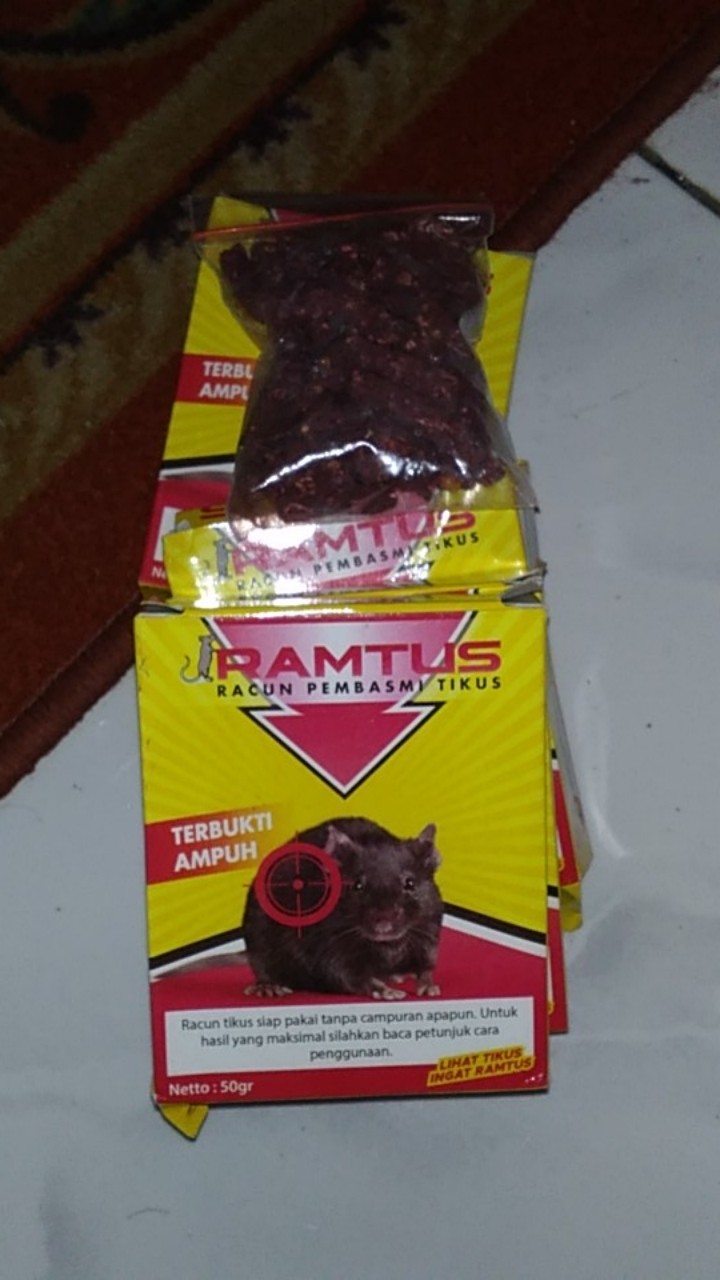 Ramtus Obat Racun Tikus Langsung Mati Kering Tidak Bau Sangat Ampuh Racun Pembasmi Tikus 6 Pack
