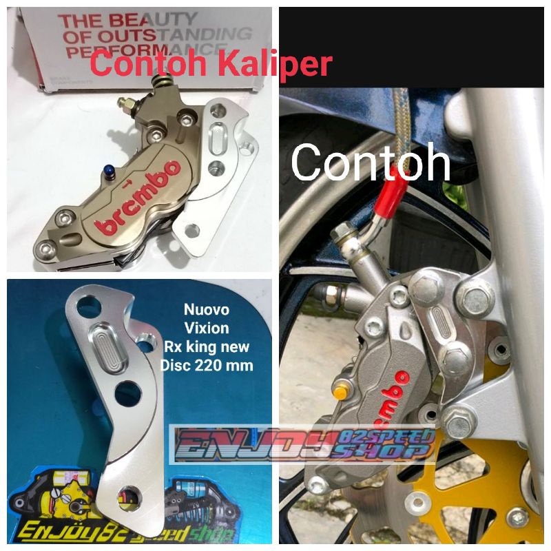 Breket Bracket Kaliper 4p 4 Piston Big pot Untuk Vixion Nuovo Rxking new fizr nuovo scorpio