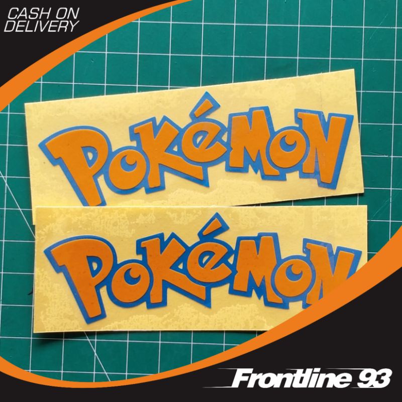 Cetak Cutting Sticker Logo Pokemon Custom Stiker Cutting Racing Motor Mobil Helm