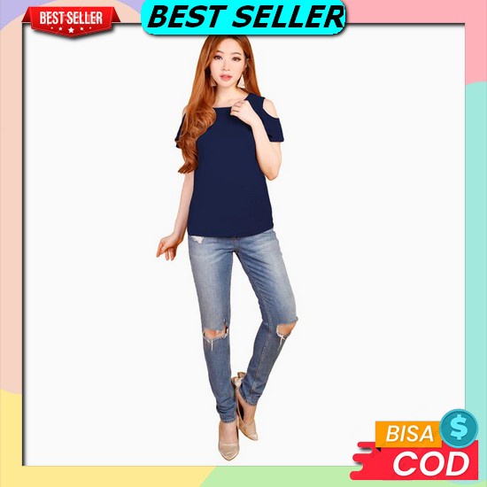 Zoyya Top Baju Wanita Terbaru Model Blus Bahan Katun Import Motif Kotak Kotak Variasi Warna Hitam Pu