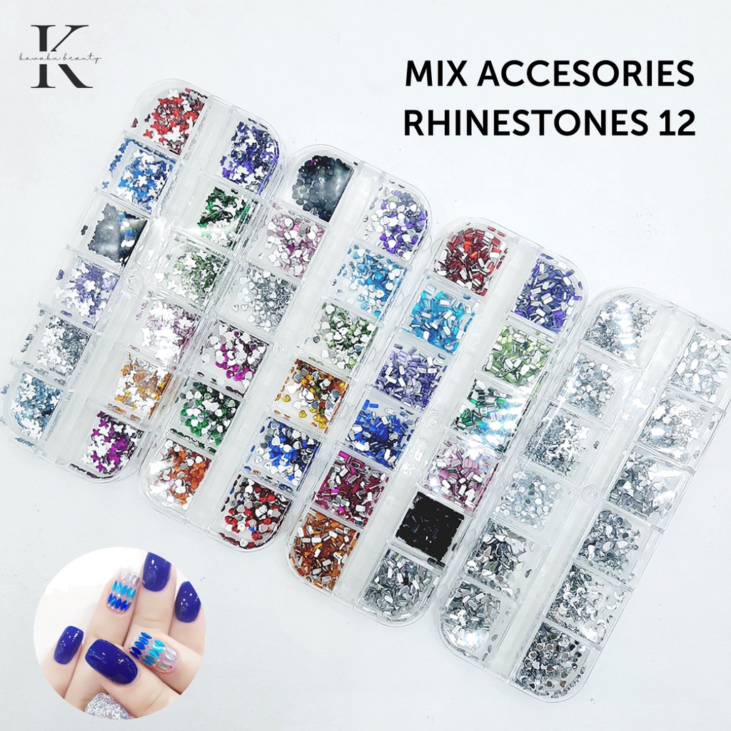 Hiasan Manik manik Rhinestone Dekorasi Aksesoris Kuku Nail Art / DIY KUKU