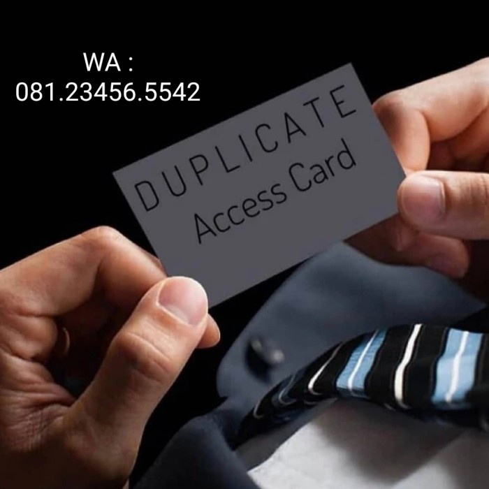 

Premium Duplikat Kartu Akses Apartemen / Kantor / Rumah