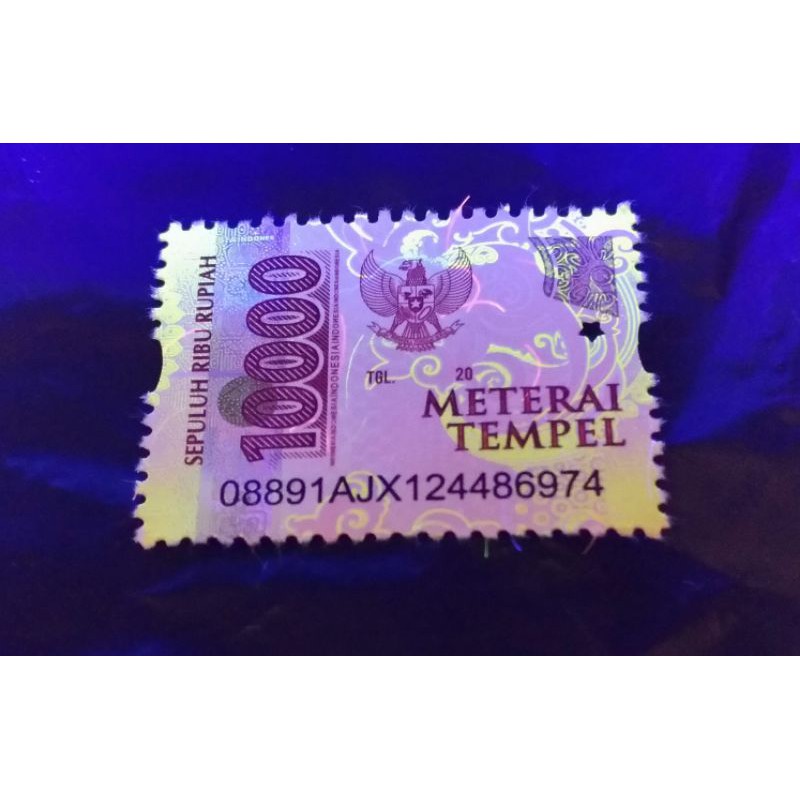 materai meterai tempel 10000 1 lembar isi 50/stamp pos