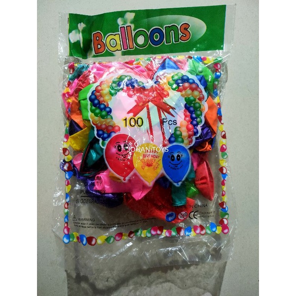 Balon Metalik isi 100 Pcs Grosir