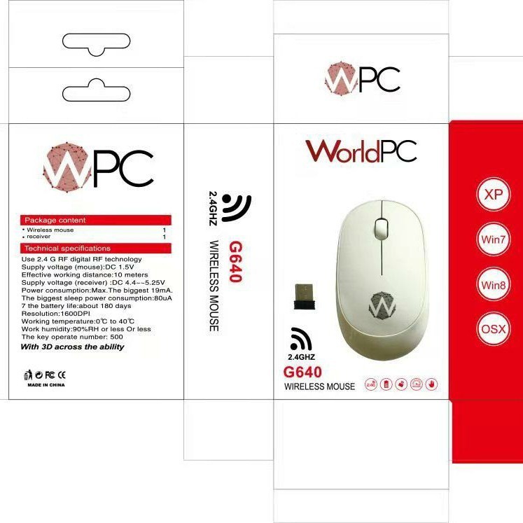 G640 - MOUSE WIRELESS WorldPC G640 / MOUSE WIRELESS WPC G-640