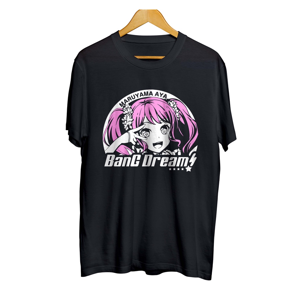 Kaos distro japan game AYA MARUYAMA pastel palettes - BANG DREAM material cotton combed 30s