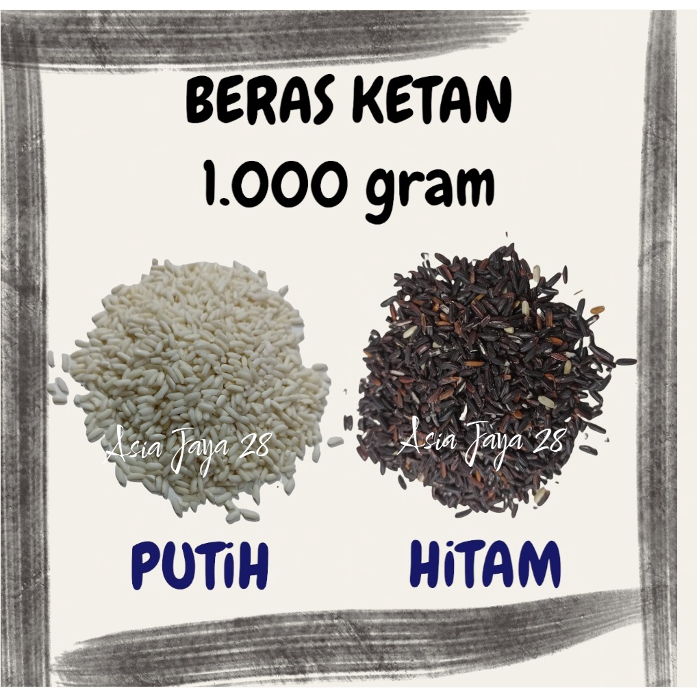 

Repack per 1kg Beras Ketan Putih/Ketan Hitam Kualitas Bagus