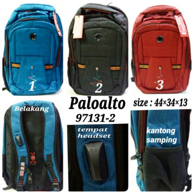 Tas ransel murah paloto 97131 ada tempat headset new arrival