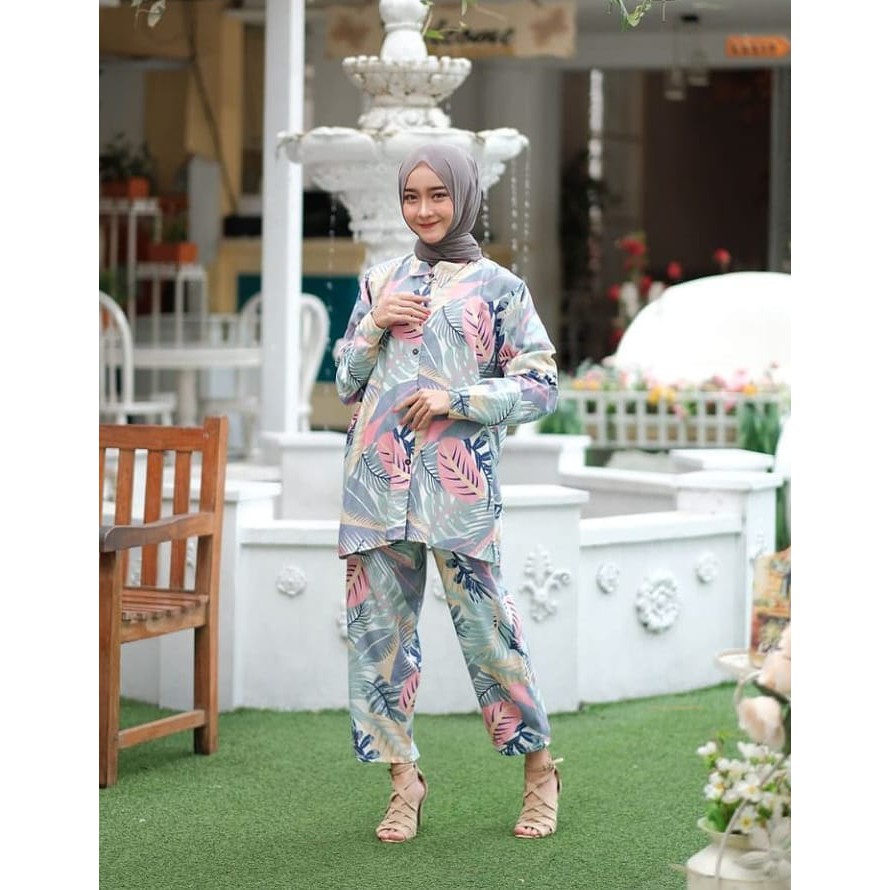 [[PROMO]]ALFAZZA STORE_STELAN RAYON VISCOSE PREMIUM SIZE JUMBO M-XXL TIEDYE SET/BUSUI /FREE BELT/COD