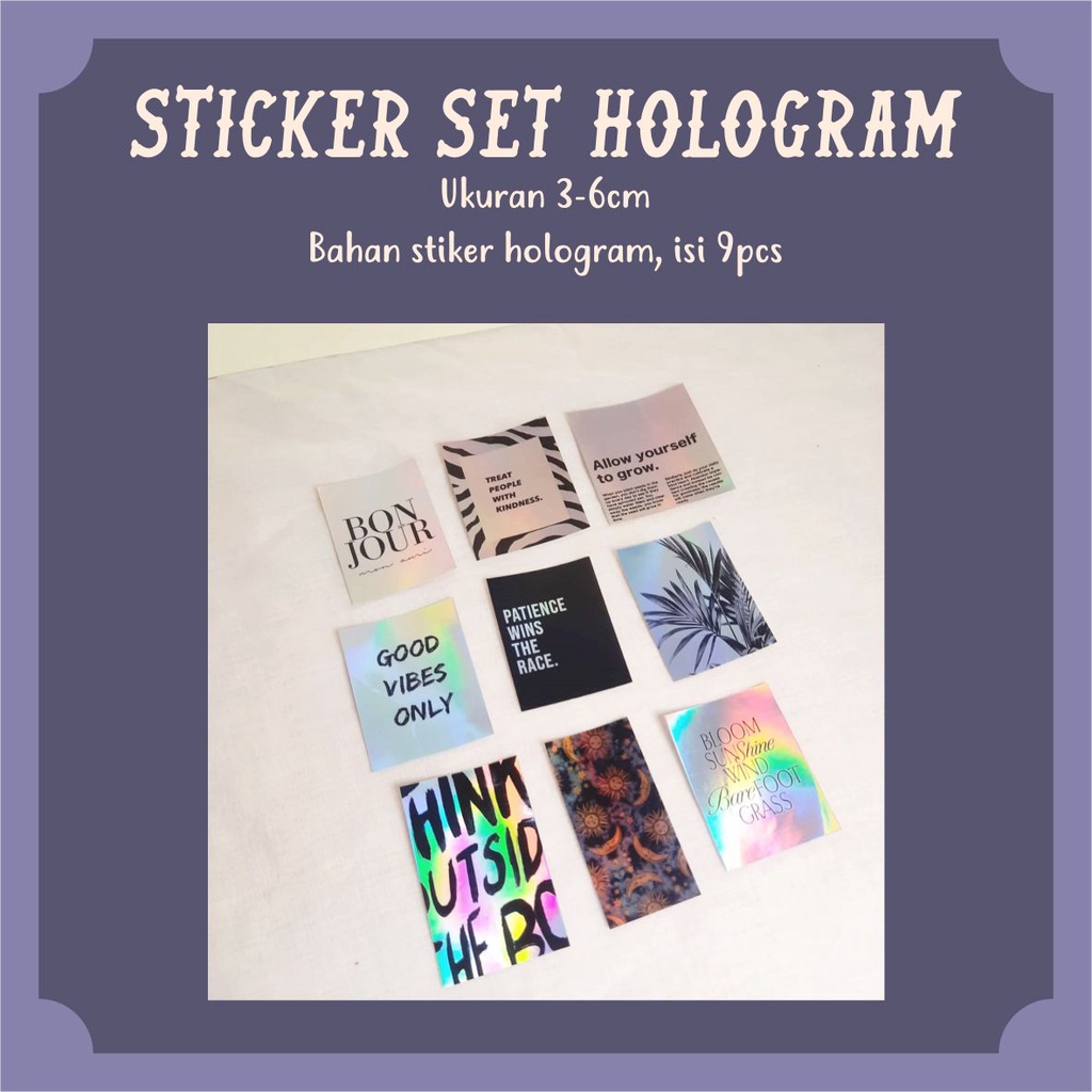 

PAPERDESIGN.INDO - STIKER SET HOLOGRAM STICKER CUTE AESTHETIC