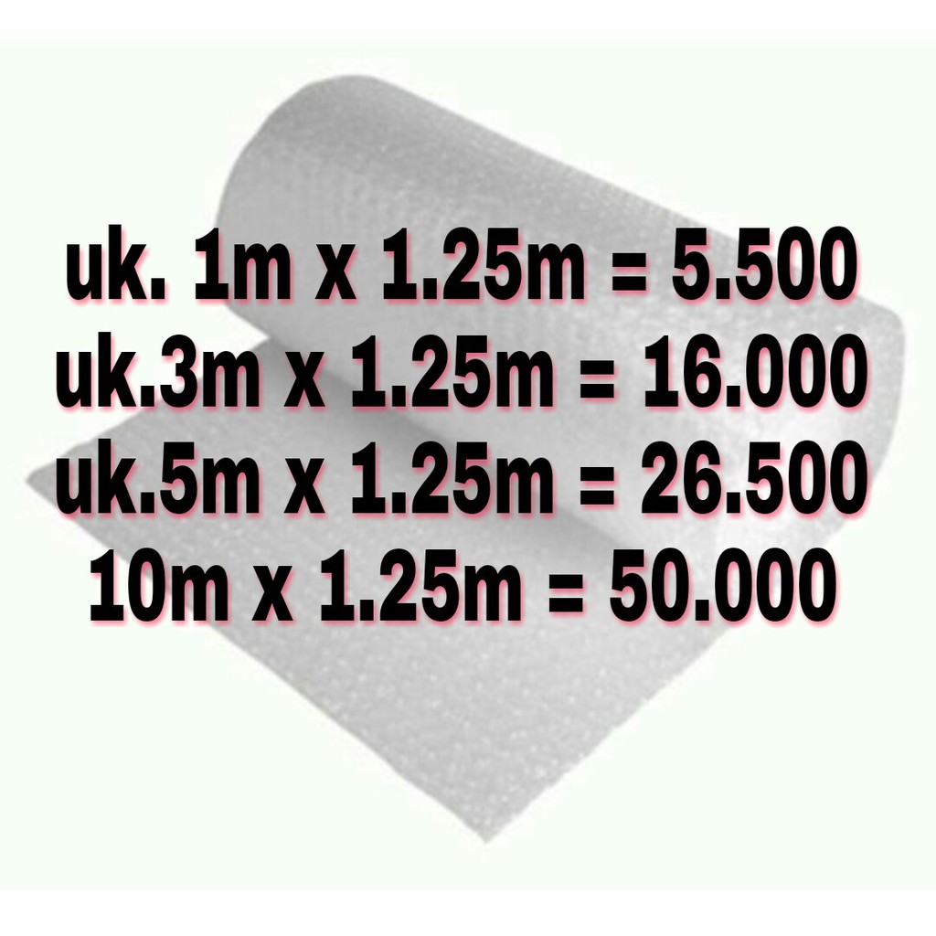

bublewrap buble wrap meteran lebar 1,25meter