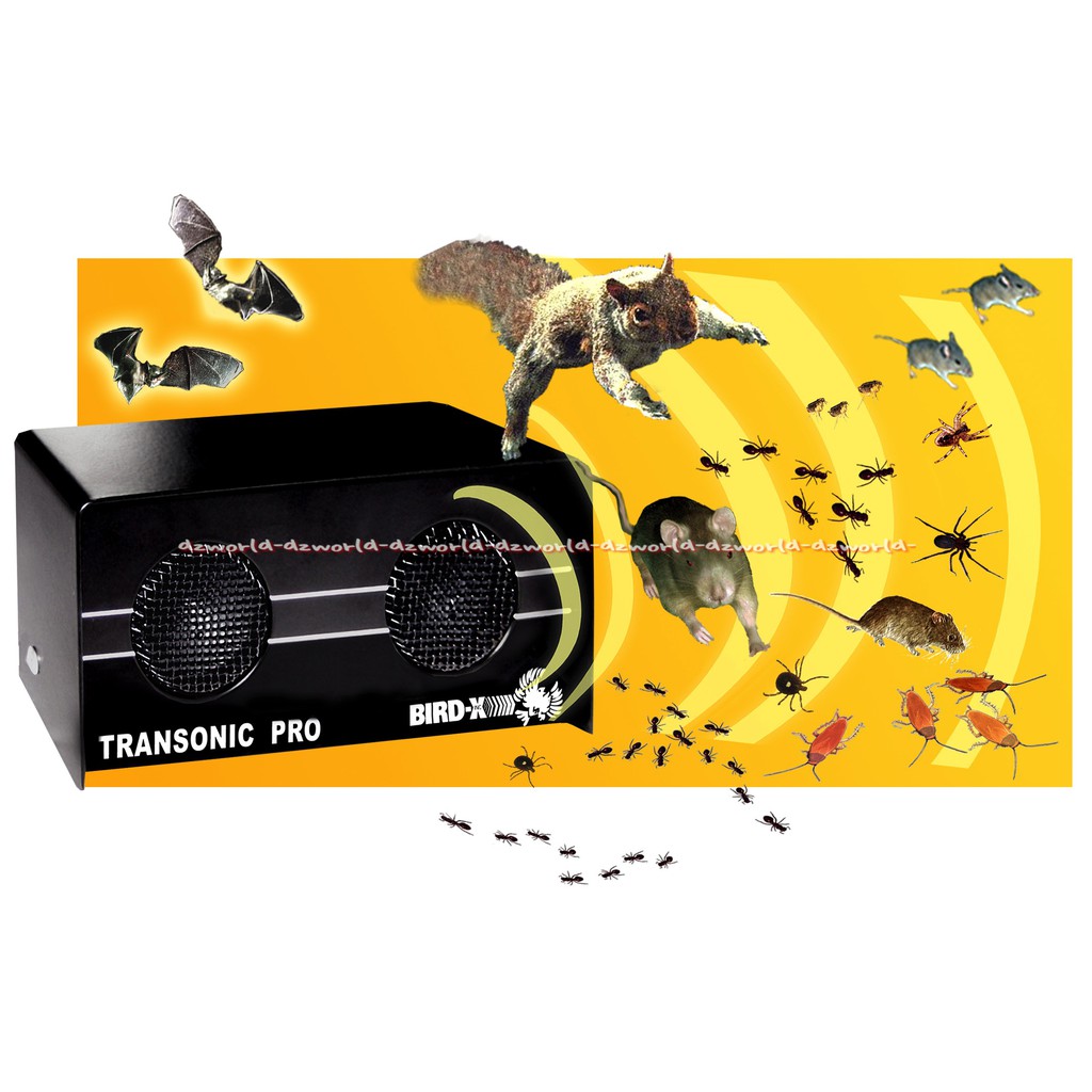 Transonic Pro Bird X Electronic Pest Chaser Ultrasound Waves Alat Pengusir Tikus Serangga Hama Kecoa Semut Trans Sonic