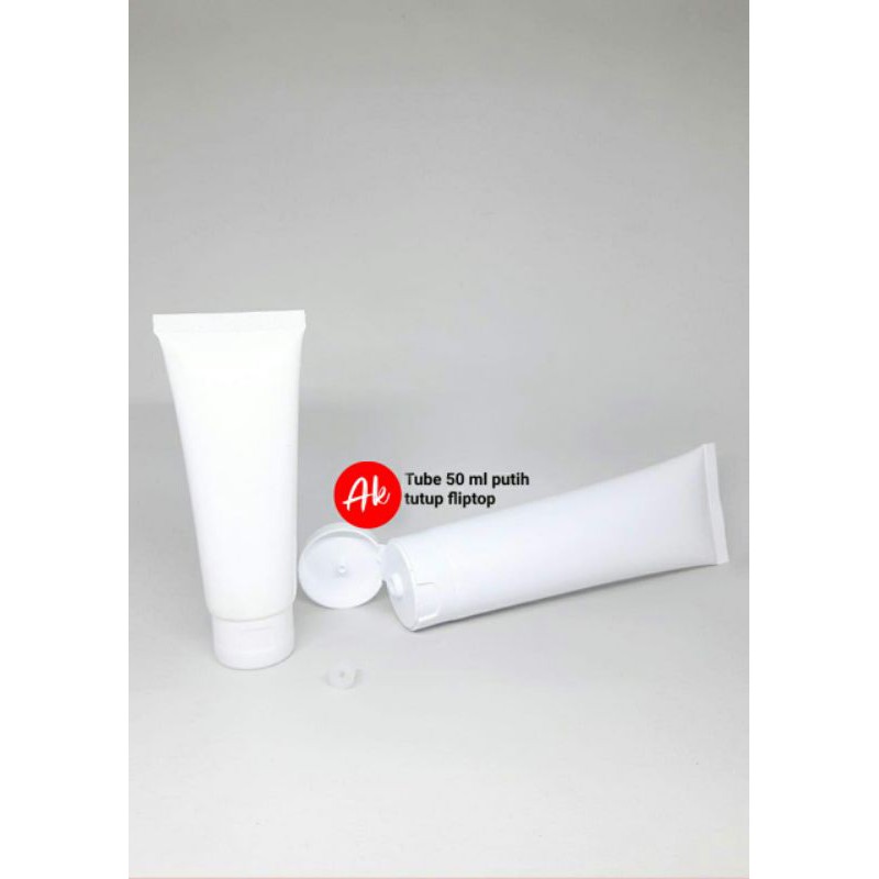 Tube 100ml putih tutup fliptop