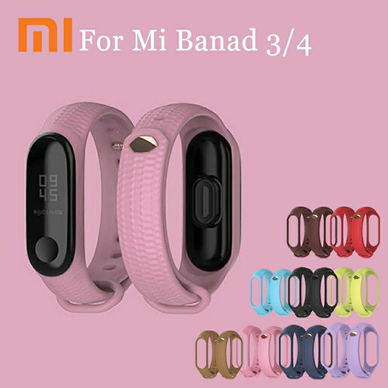 Strap Mijobs Aurora untuk Mi Band 3/4 Honeycomb Texture Bahan TPU Silicon