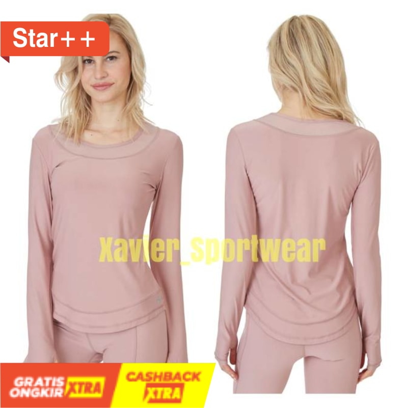 PAKAIAN WANITA OLAHRAGA SPORT MURAH LEGGING MUSLIMAH / gottex dusty pink long sleeve
