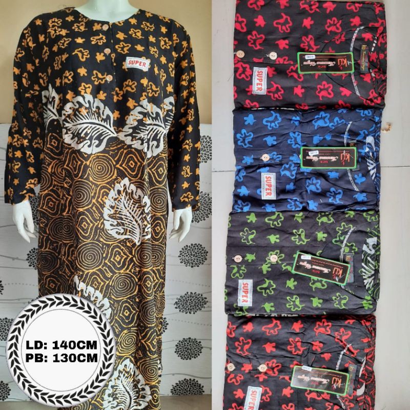 Daster Jumbo kencana ungu lengan 7/8 label Hitam
