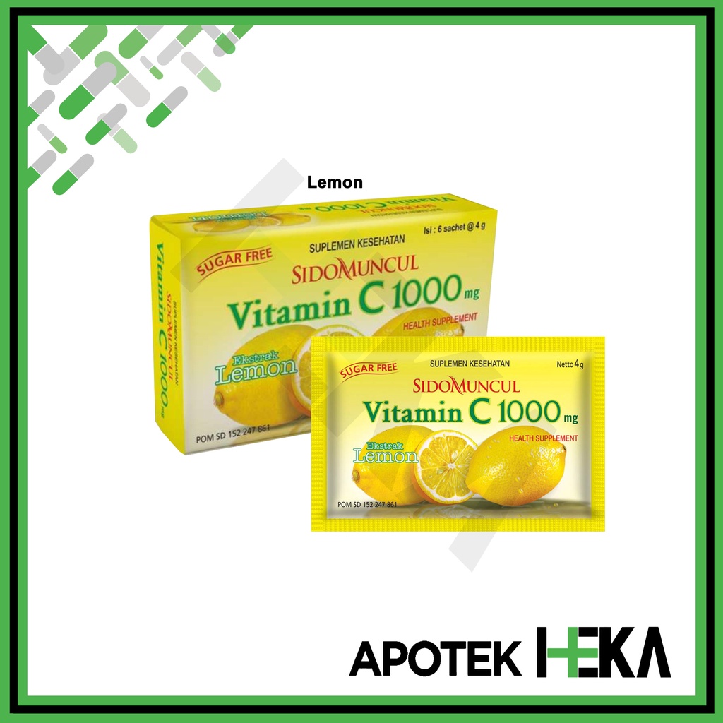 Sidomuncul Vitamin C-1000 Dus isi 6 Sachet  (SEMARANG)