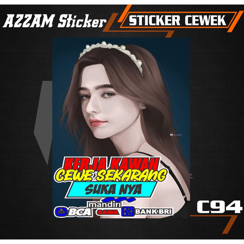 (COD)Stiker KATA KATA KERJA KAWAN decal cewek vektor mobil TRUCK Sticker KATA KATA TRUCK MOBIL custo