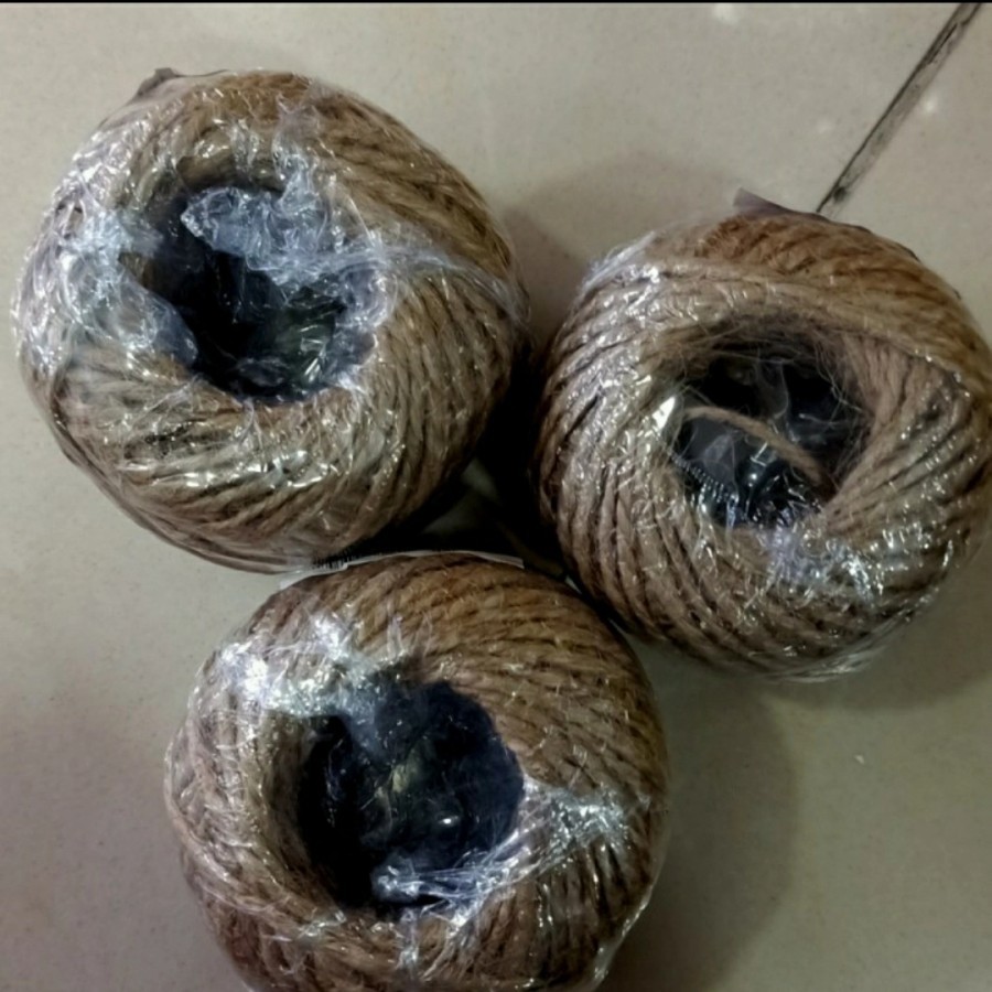 

Tali Rami Tali Goni Tali Kanvas Tali Serat Hemp Ball Roll Kecil 50 gr