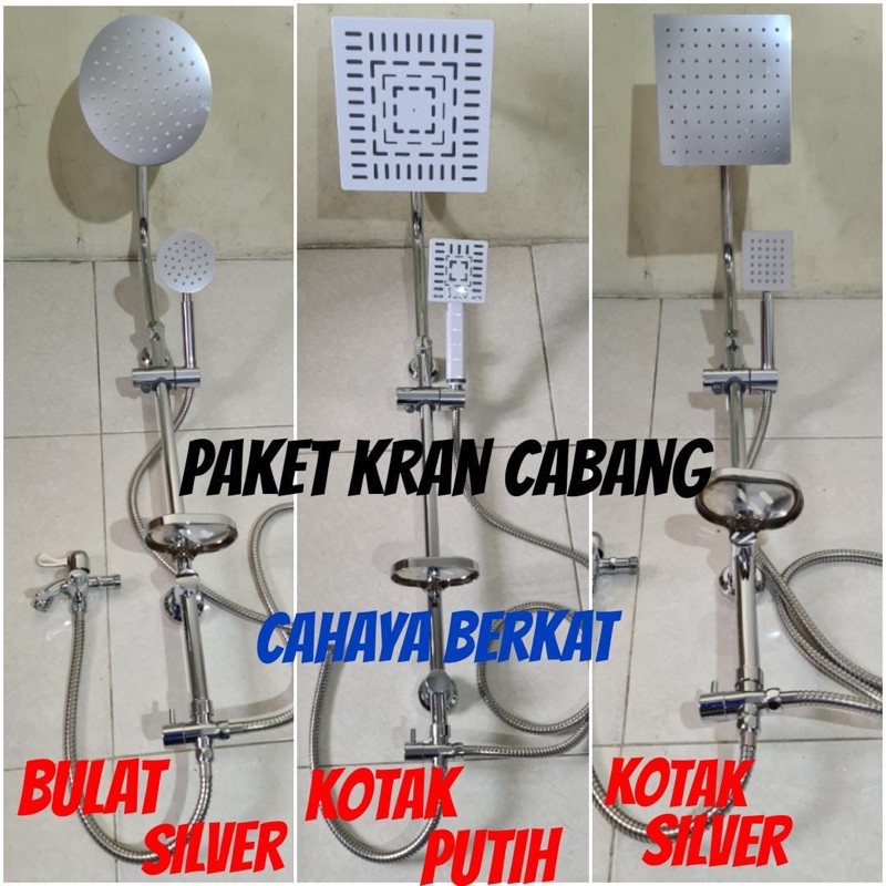 Paket shower tiang set coulomn stainless + kran cabang PROMO TERMURAH