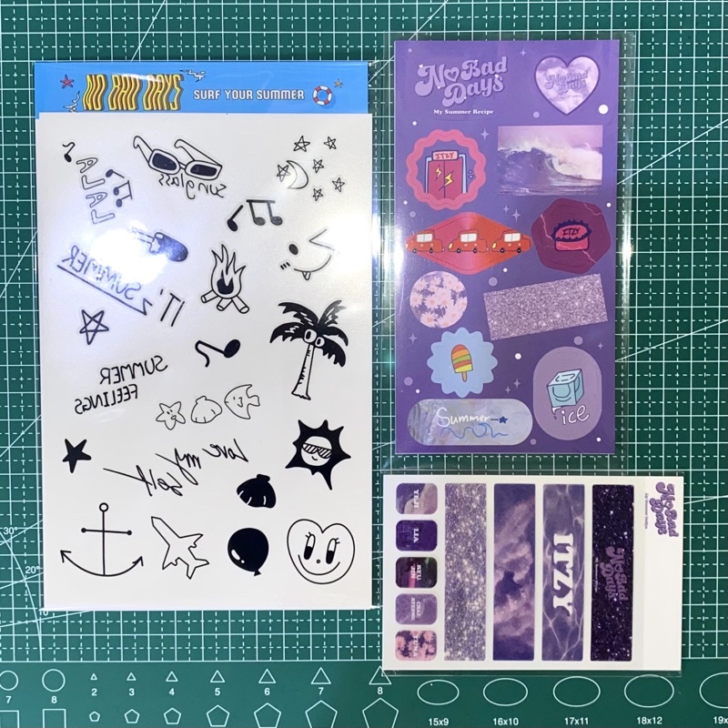 ITZY - No Bad Days NBD AUGUST / AGUSTUS & JULY | Tattoo Sticker, Masking Seal Sticker, Sticker Set