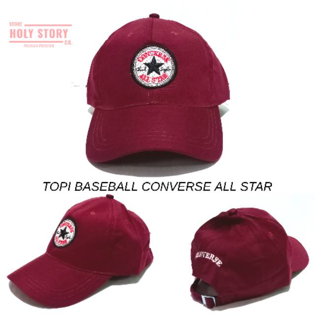 Topi Distro Pria Topi Pria Converse Baseball Murah Maroon