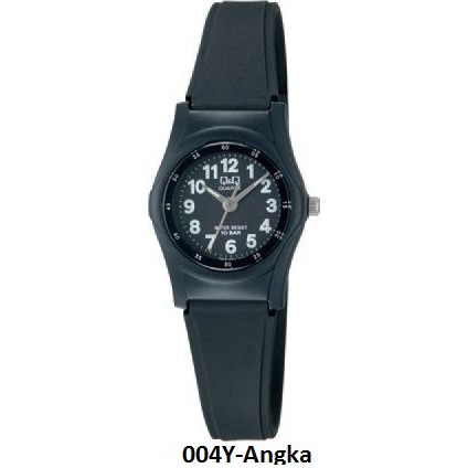 Q&amp;Q Original Jam Tangan Remaja VQ05J Series - Karet- Hitam