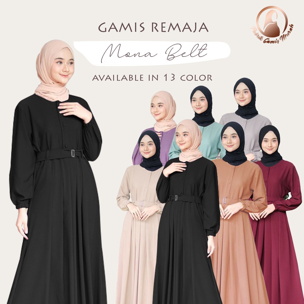 Baju Gamis Hitam Polos Wanita Remaja Terbaru 2021