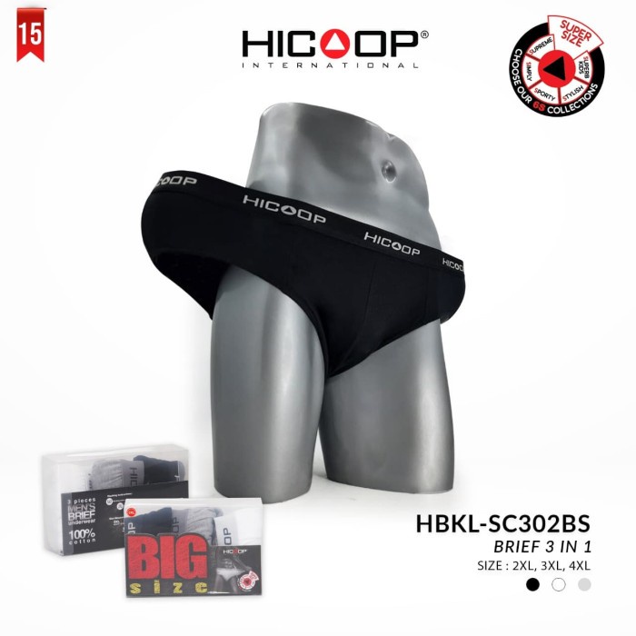 [MURAH] [COD] Celana dalam pria dewasa Hicoop men HBKL-SC302 BIG SIZE - XXXL