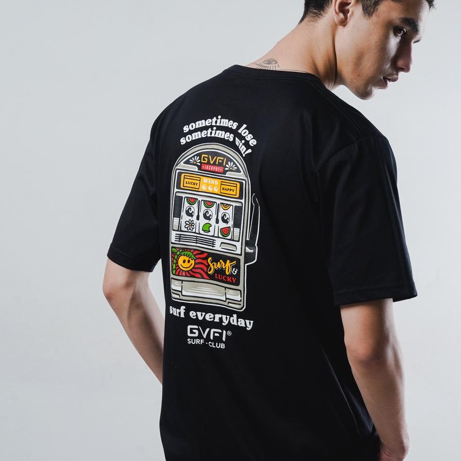 Hot Sell.. GVFI T-Shirt Surf Everyday Black Kaos Hitam