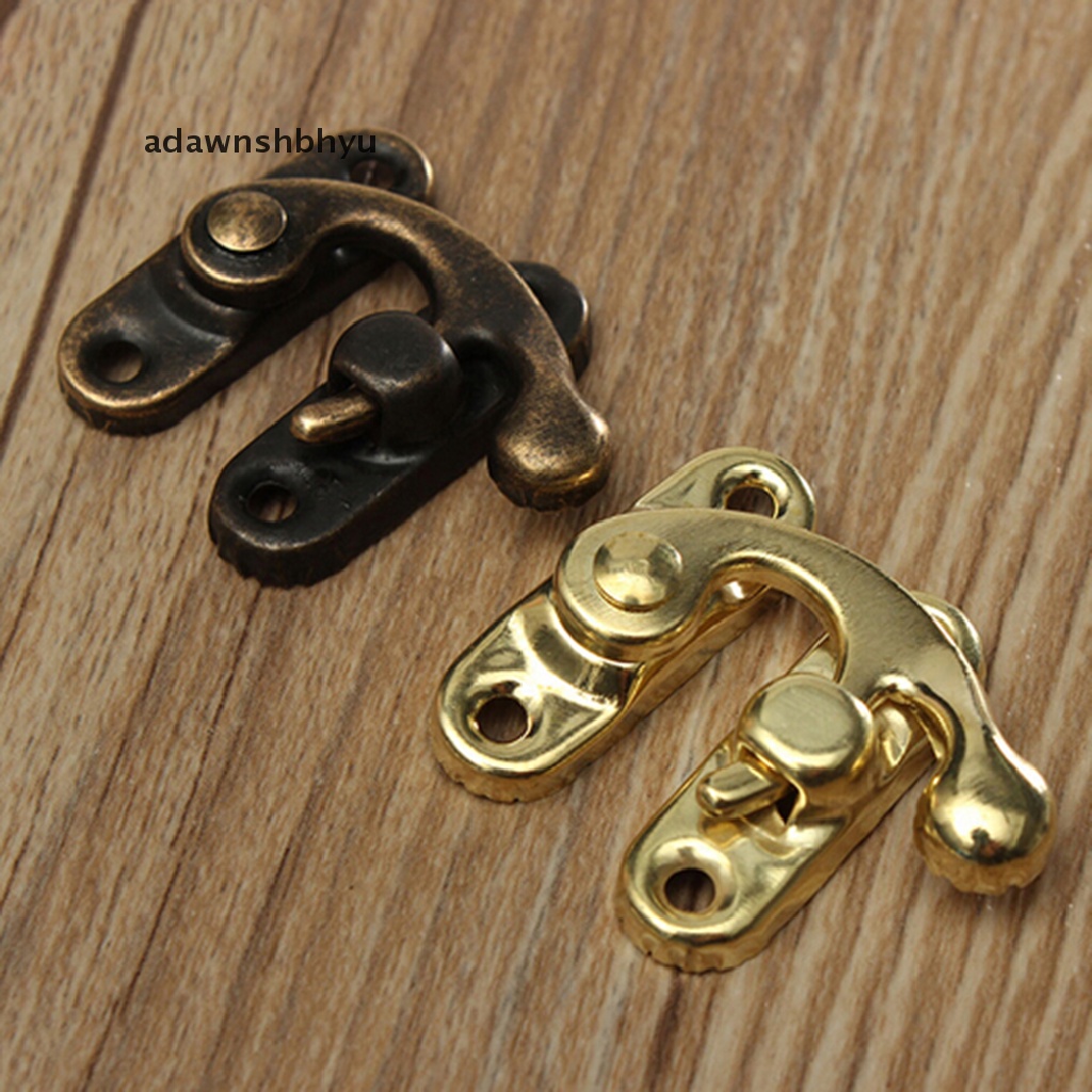 Adawnshbhyu 5Pcs Logam Antik Menangkap Melengkung Gesper Tanduk Lock Clasp Hook Kotak Perhiasan Gembok