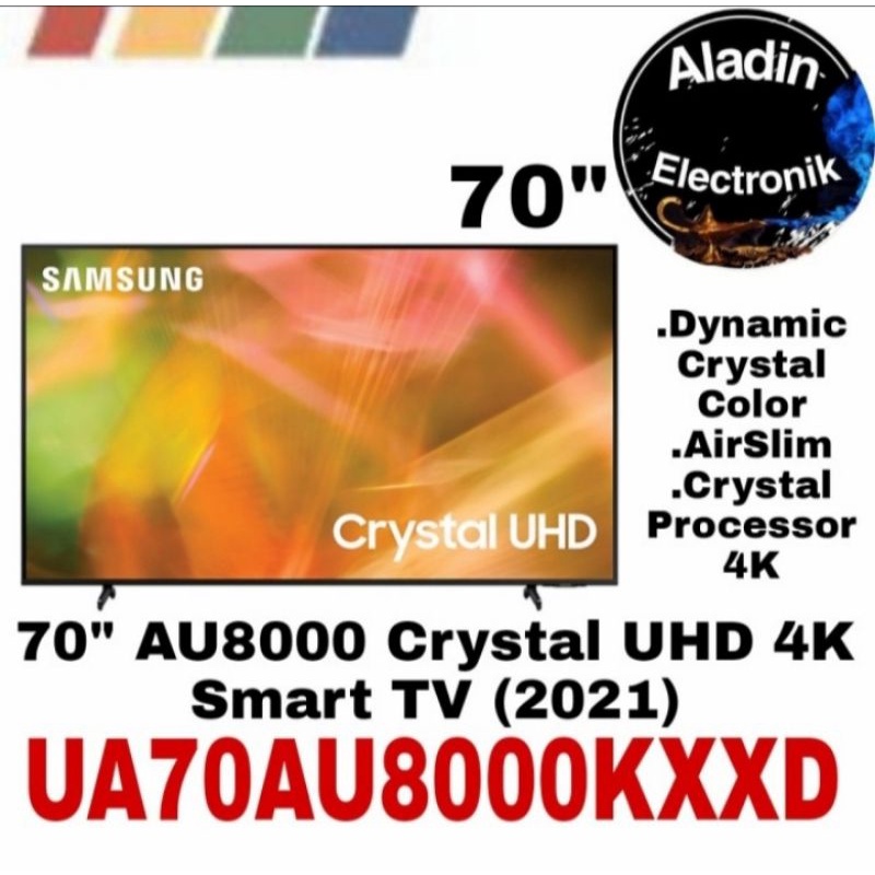 TV SAMSUNG 70AU8000 70' AU8000 CRYSTAL UHD 4K SMART TV (2021)