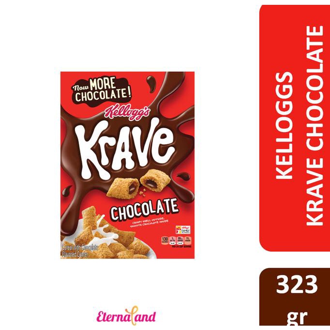 

Kelloggs Krave Chocolate Cereal - Sereal Sarapan Krave Cokelat