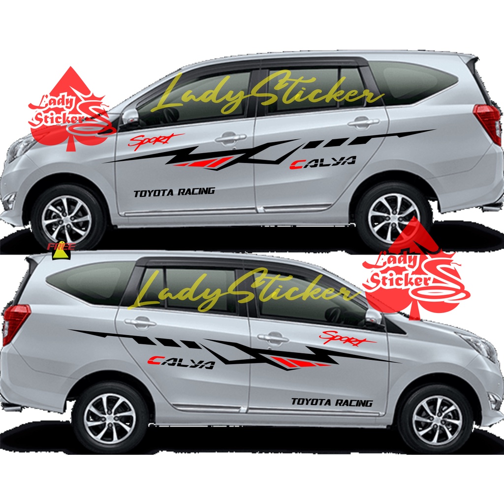 sticker stiker mobil toyota calya sticker list mobil calya sigra racing sportcustom text
