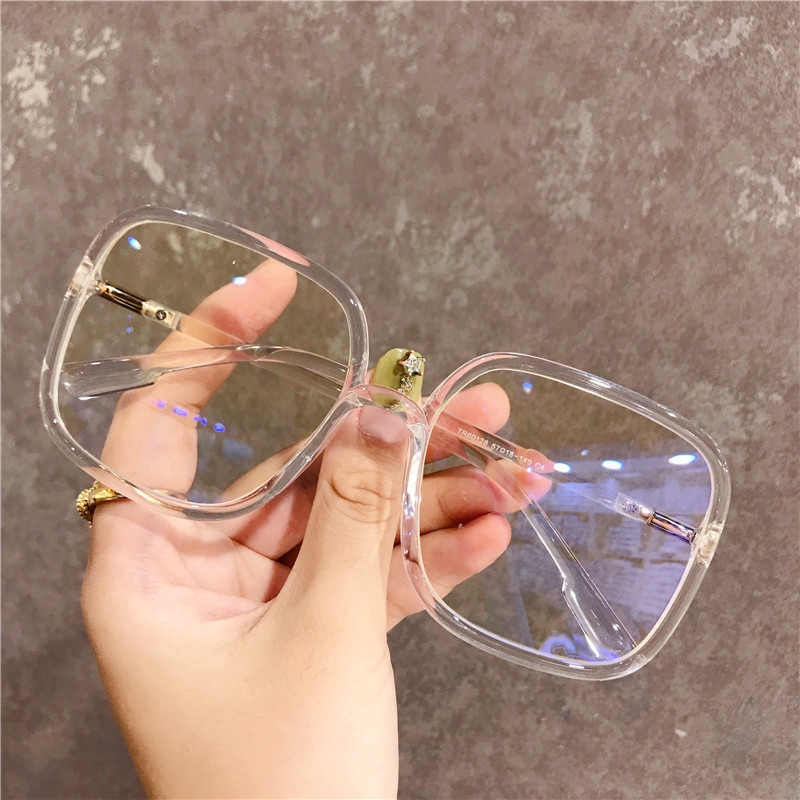 （YUZHU）COD Bayar di Tempat Miopia Kacamataminus 0°~-400 Korean Style Square Frame Kacamata Anti Biru Eyeglasses