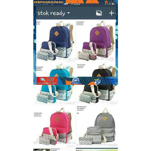 

{TERBARU} tas sekolah ransel set suplieur tas sepatu wanita murah