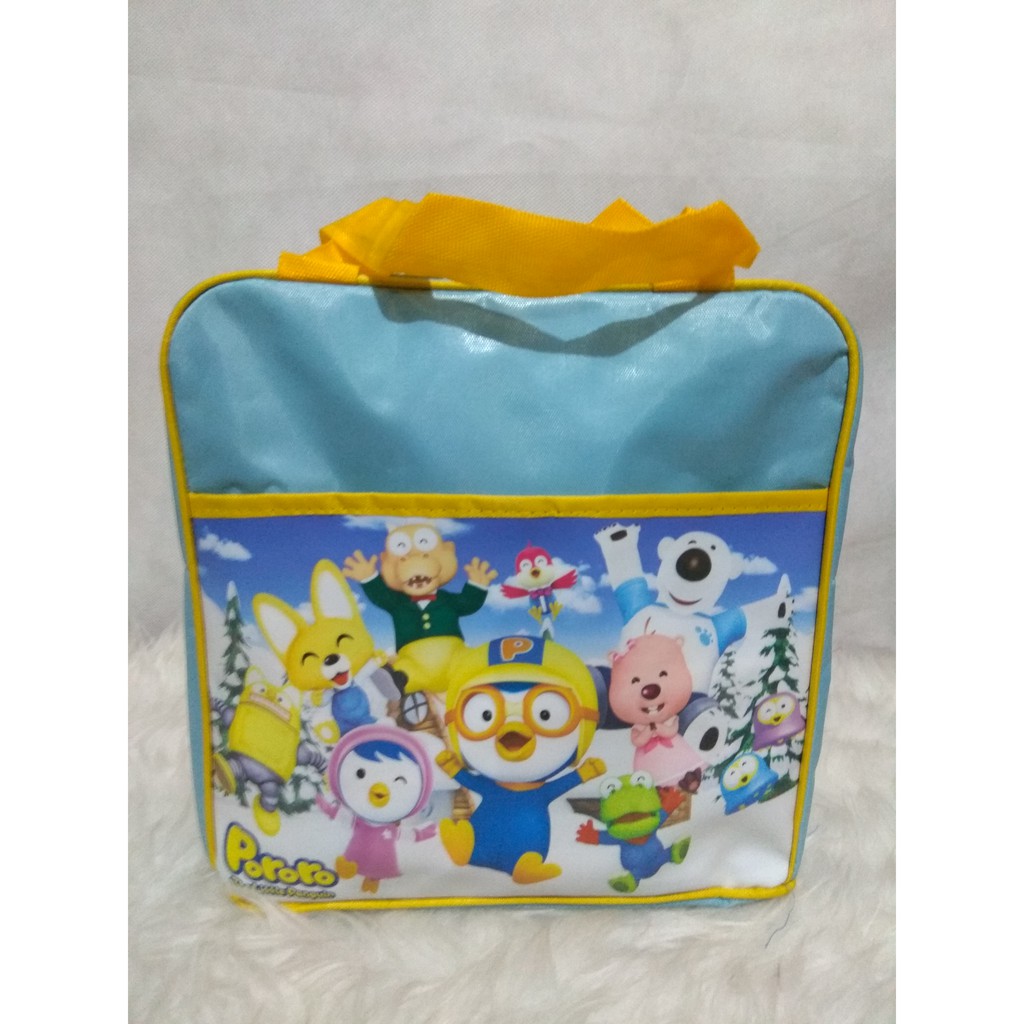 TAS TKD ECER Souvenir Ulang tahun anak Goodie Bag ultah Goody Karakter-Pororo biru