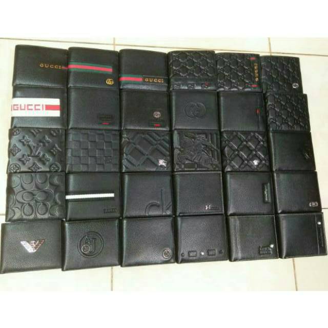 Dompet lipat pendek kulit asli import