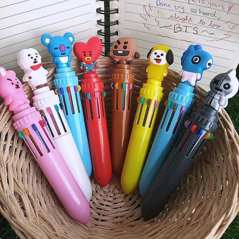 

Pulpen 10 warna / Pen warna-warni - BTS BT21 KPOP BP673