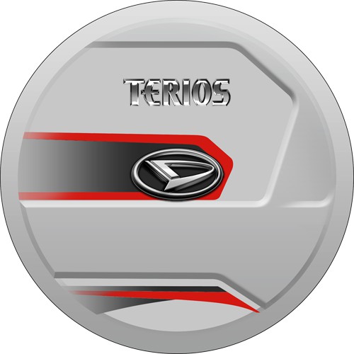 tutup ban/cover ban serep logo daihatsu terios motif ultimo BUKAN fiber