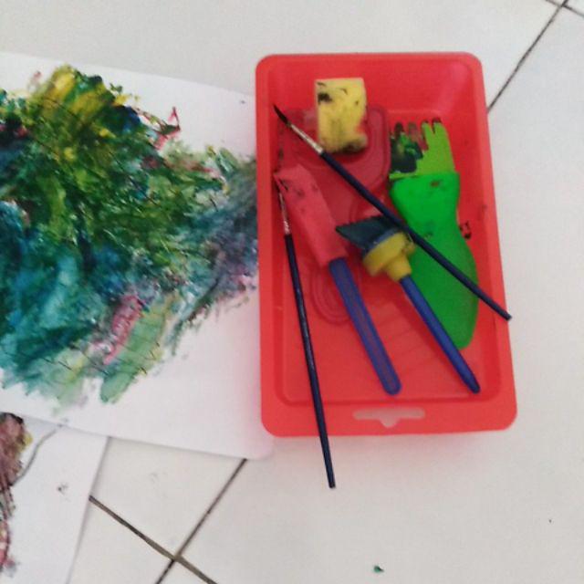 Painting Tools Ekonomis Set Dengan Alas Cat
