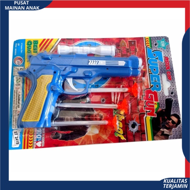 (BISA COD) PROMO Mainan Anak Laki Laki Tembak Tembakan Pistol Ketapel Super Gun Set Edukasi Anak new